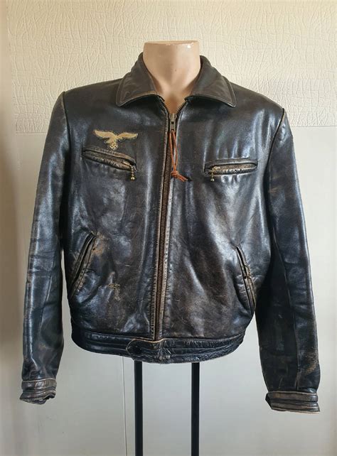 ww2 replica german flight jackets cotton leather trim|luftwaffe flying jacket.